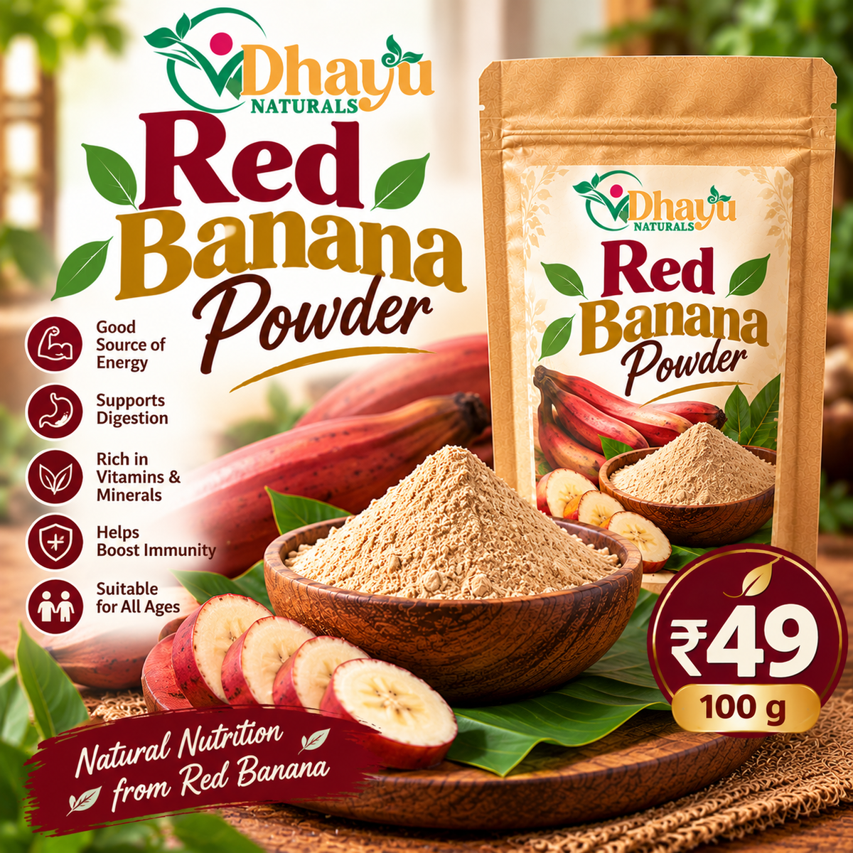 Red Banana Powder 100 g