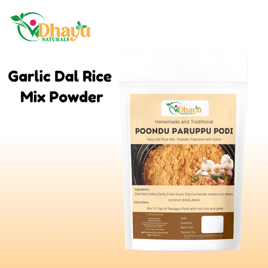 Poondu paruppu podi/Rice dal Garlic mix powder
