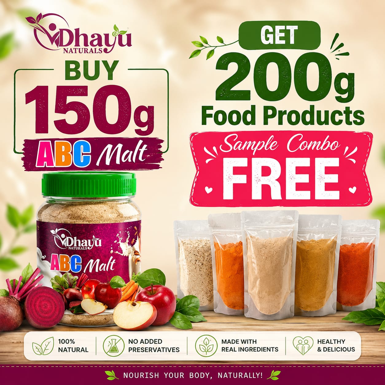 ABC MALT 150 g & 200 G Food products Free Samples